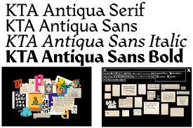Przykład czcionki KTA Antiqua Italic